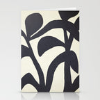 Abstract botanical - black  Stationery Card Gallery Image 2