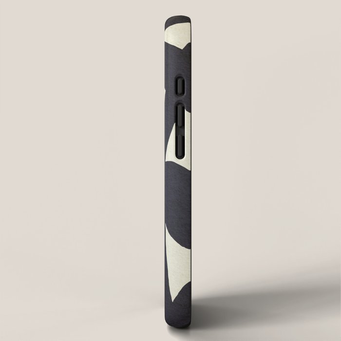 Abstract botanical - black  iPhone Case Gallery Image 2