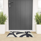 Abstract botanical - black  Welcome Mat Gallery Image 3