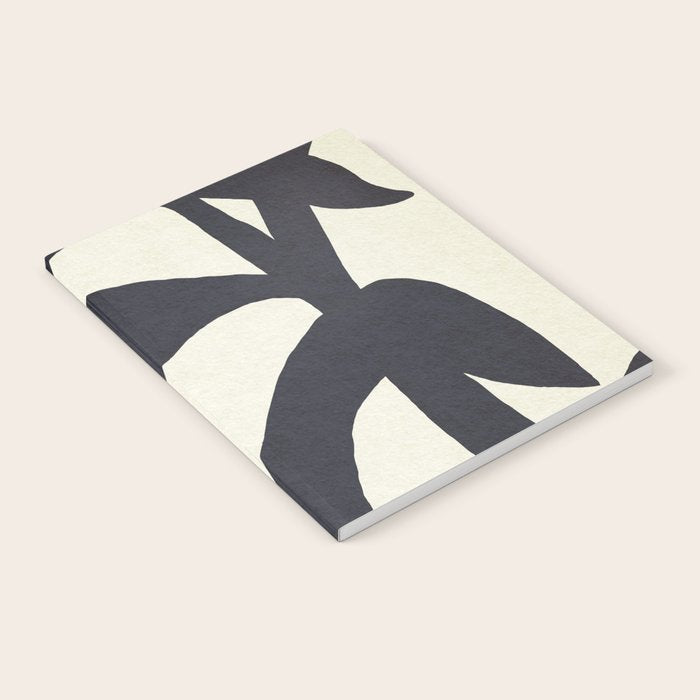 Abstract botanical - black  Notebook Gallery Image 2