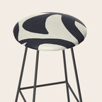 Abstract botanical - black  Stool Gallery Image 2