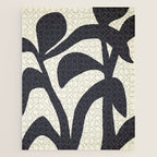 Abstract botanical - black  Jigsaw Puzzle Gallery Image 1