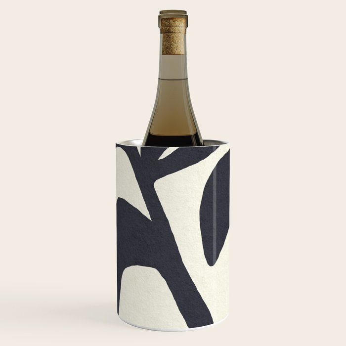 Abstract botanical - black  Wine Chiller Gallery Image 2