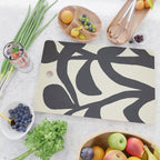 Abstract botanical - black  Cutting Board Gallery Image 2