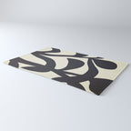 Abstract botanical - black  Rug Gallery Image 3