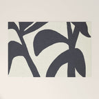 Abstract botanical - black  Welcome Mat Gallery Image 1