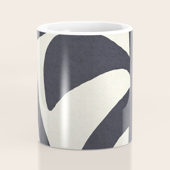 Abstract botanical - black  Coffee Mug Gallery Image 4