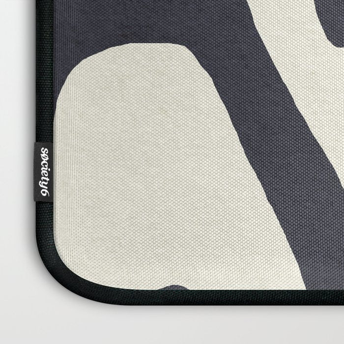 Abstract botanical - black  Laptop Sleeve Gallery Image 3