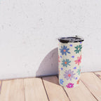 Bright Flowers and Stars Travel Mug Gallery Image 4