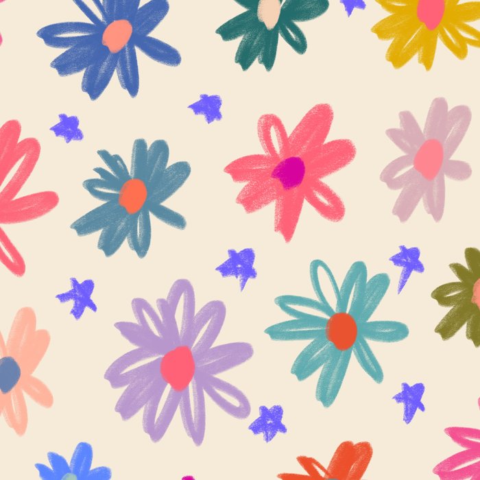 Bright Flowers and Stars Coffee Mug Gallery Image 2