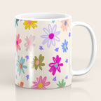 Bright Flowers and Stars Coffee Mug Gallery Image 1