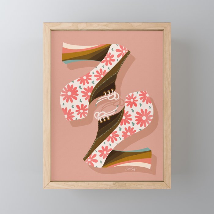 Disco Platforms - Blush & White Mini Art Print Gallery Image 1