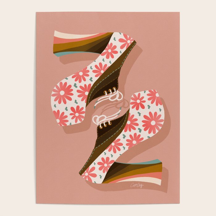 Disco Platforms - Blush & White Poster Gallery Image 4