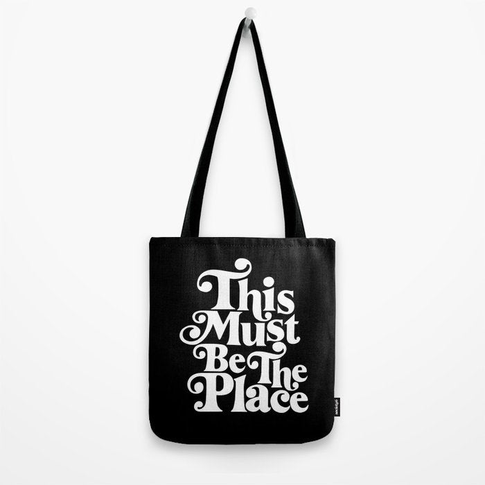 This Must Be The Place - Black & White Tote Bag Gallery Image 2