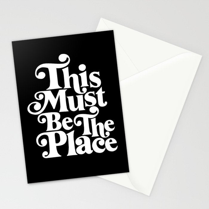 This Must Be The Place - Black & White Stationery Card Gallery Image 2