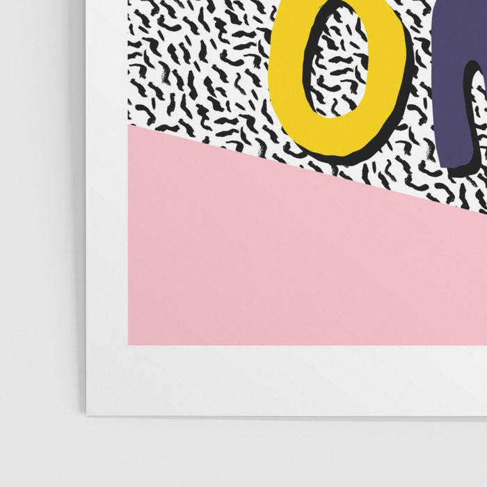 Check it - good vibes happy smiles fun modern memphis throwback art 1980's 80's 80s 1980s 1980 neon  Poster Gallery Image 3