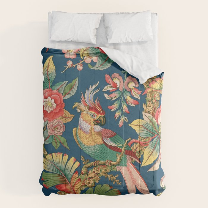 Antique French Chinoiserie in Blue Comforter Gallery Image 6