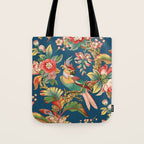 Antique French Chinoiserie in Blue Tote Bag Gallery Image 1