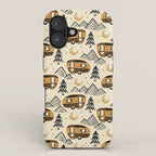 Little Camper - Cream, black, and gold iPhone Case Gallery Image 1