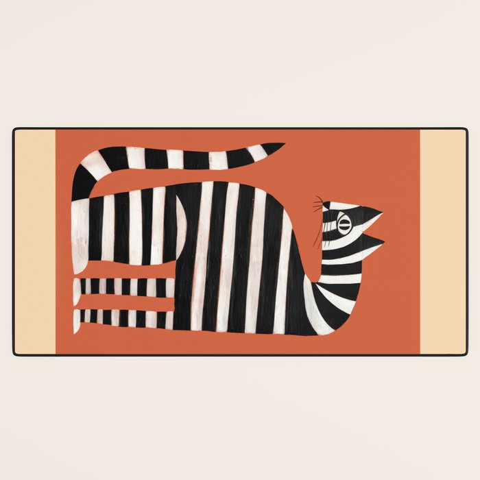 The Striped Cat II Desk Mat Gallery Image 3