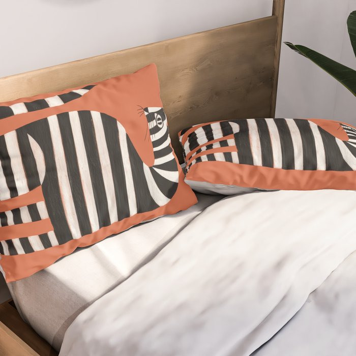 The Striped Cat II Pillow Sham Gallery Image 2