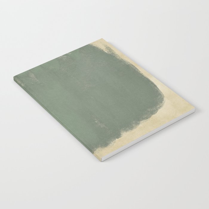 Minimal Abstract Green Colorfield Painting 01 Notebook Gallery Image 2