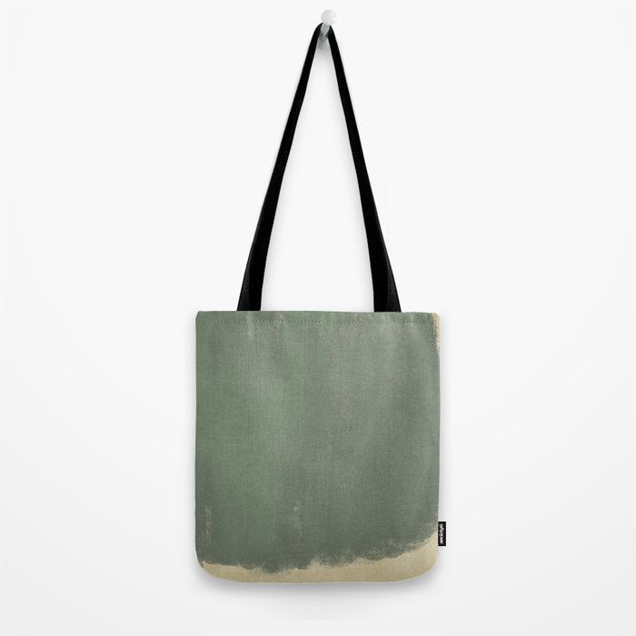 Minimal Abstract Green Colorfield Painting 01 Tote Bag Gallery Image 2