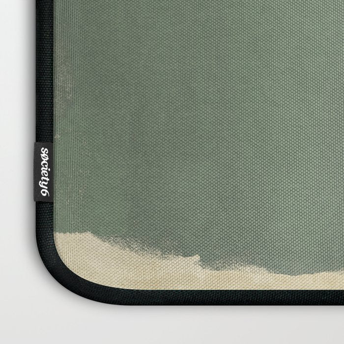 Minimal Abstract Green Colorfield Painting 01 Laptop Sleeve Gallery Image 3