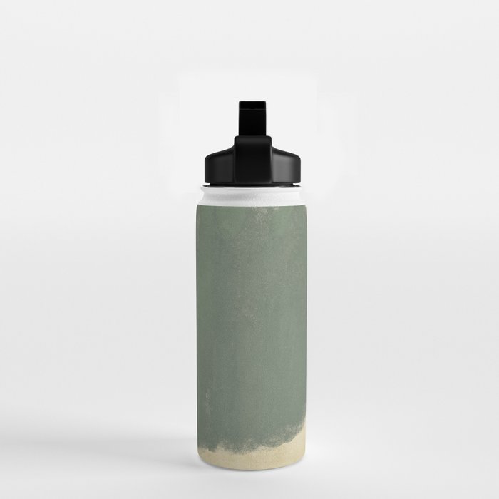 Minimal Abstract Green Colorfield Painting 01 Water Bottle Gallery Image 2