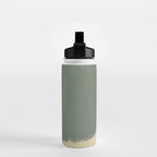 Minimal Abstract Green Colorfield Painting 01 Water Bottle Gallery Image 2