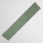 Minimal Abstract Green Colorfield Painting 01 Table Runner Gallery Image 3