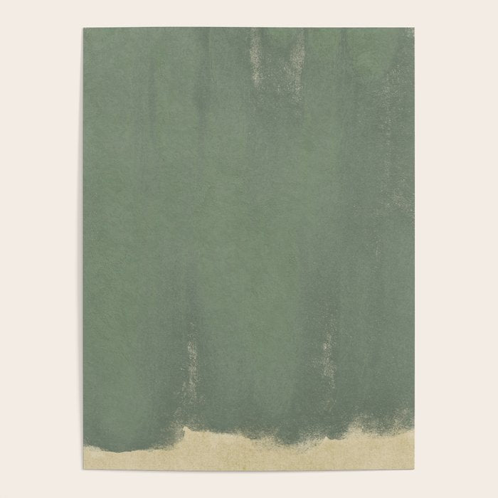 Minimal Abstract Green Colorfield Painting 01 Poster Gallery Image 1