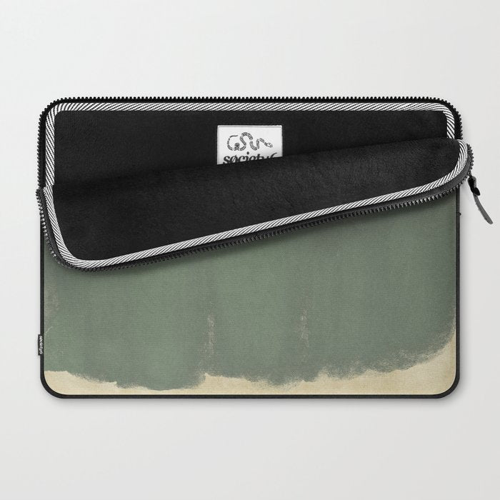 Minimal Abstract Green Colorfield Painting 01 Laptop Sleeve Gallery Image 2