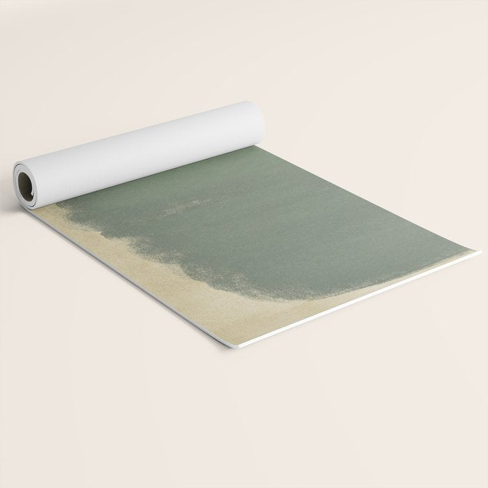 Minimal Abstract Green Colorfield Painting 01 Yoga Mat Gallery Image 2