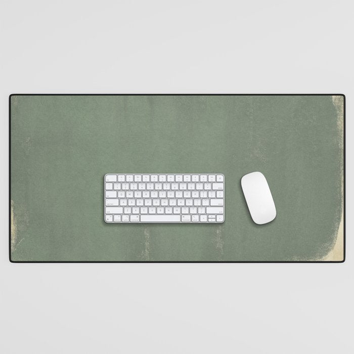 Minimal Abstract Green Colorfield Painting 01 Desk Mat Gallery Image 1