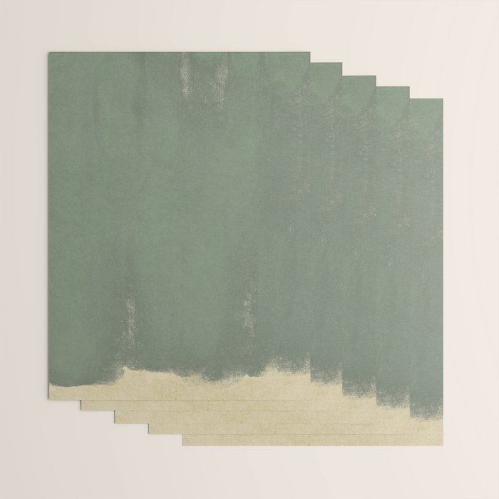 Minimal Abstract Green Colorfield Painting 01 Wrapping Paper Gallery Image 3