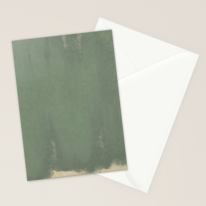 Minimal Abstract Green Colorfield Painting 01 Stationery Card Gallery Image 2