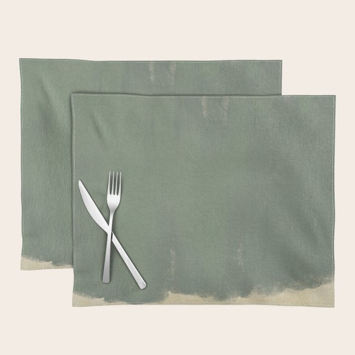 Minimal Abstract Green Colorfield Painting 01 Placemat Gallery Image 1