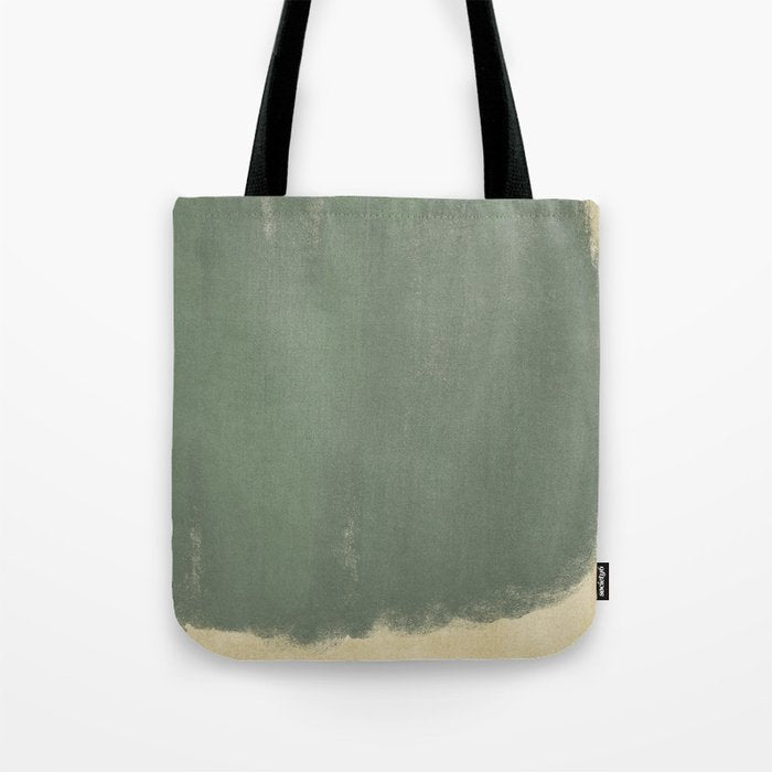 Minimal Abstract Green Colorfield Painting 01 Tote Bag Gallery Image 1