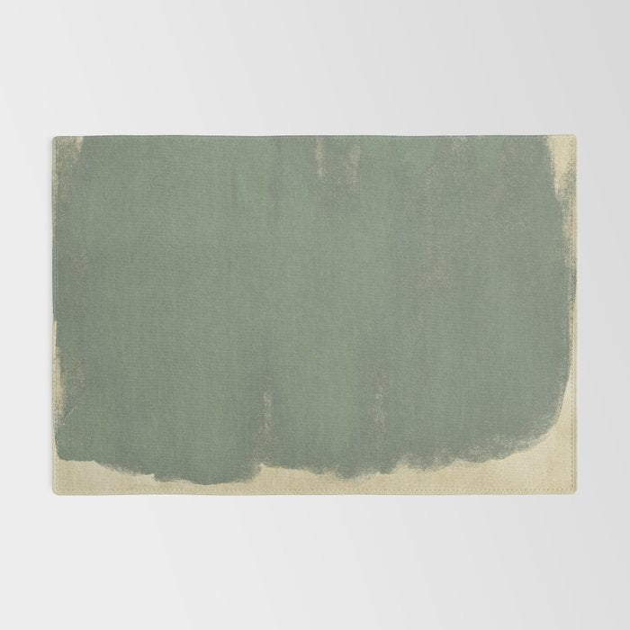 Minimal Abstract Green Colorfield Painting 01 Rug Gallery Image 2