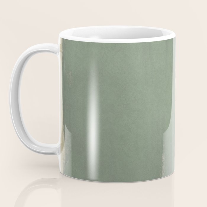 Minimal Abstract Green Colorfield Painting 01 Coffee Mug Gallery Image 3