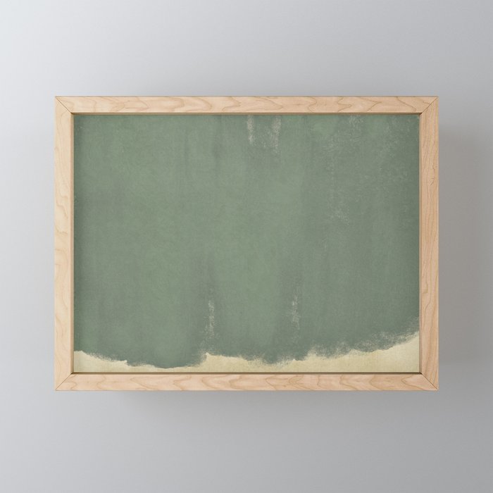 Minimal Abstract Green Colorfield Painting 01 Mini Art Print Gallery Image 1