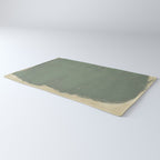 Minimal Abstract Green Colorfield Painting 01 Rug Gallery Image 3