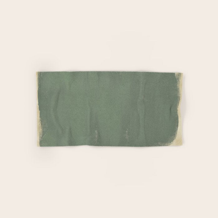 Minimal Abstract Green Colorfield Painting 01 Bath Towel Gallery Image 1
