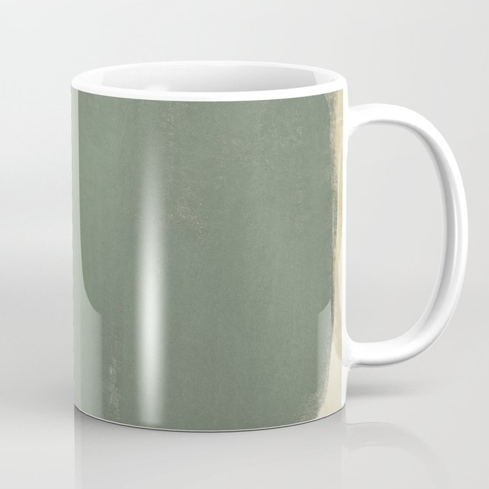 Minimal Abstract Green Colorfield Painting 01 Coffee Mug Gallery Image 1