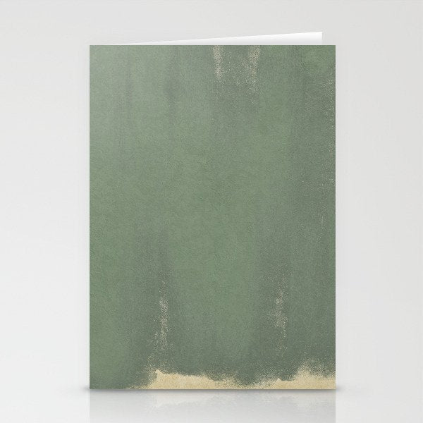 Minimal Abstract Green Colorfield Painting 01 Stationery Card Gallery Image 2