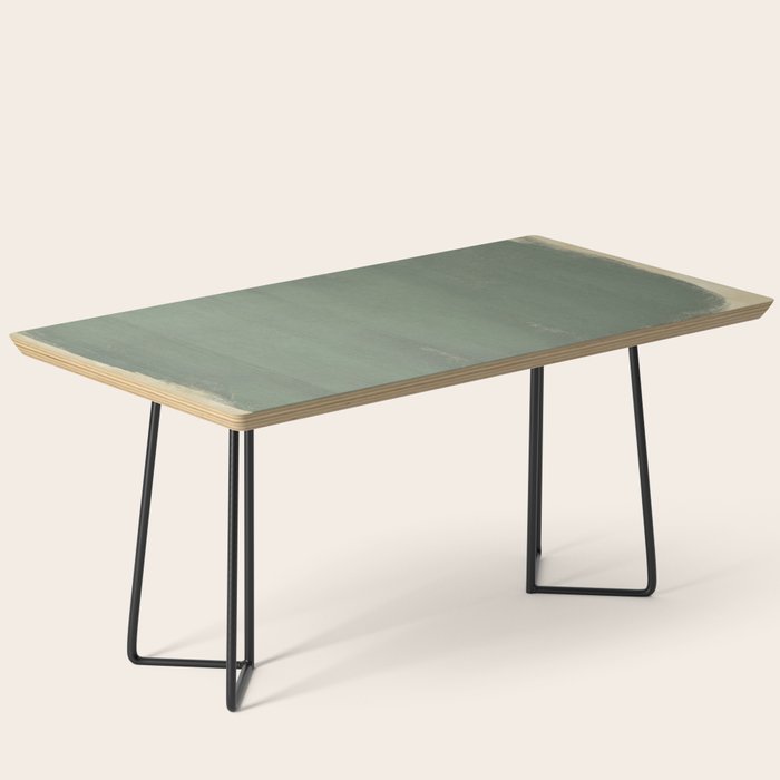 Minimal Abstract Green Colorfield Painting 01 Coffee Table Gallery Image 1