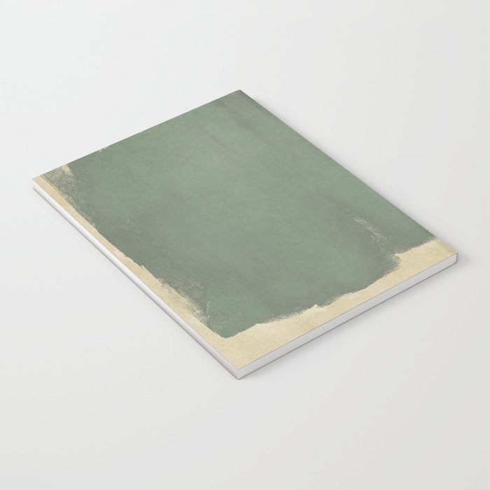 Minimal Abstract Green Colorfield Painting 01 Notebook Gallery Image 3