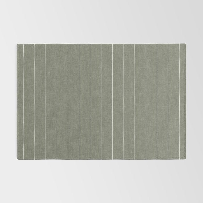 farmhouse stripes - olive green Rug Gallery Image 2