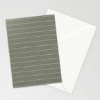 farmhouse stripes - olive green Stationery Card Gallery Image 2